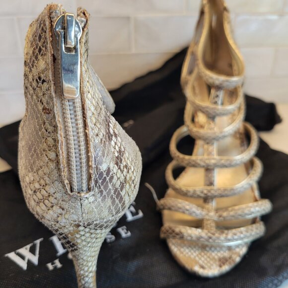 Heeled Dressy Strappy Sandals WHITE HOUSE BLACK MARKET - Picture 4 of 5